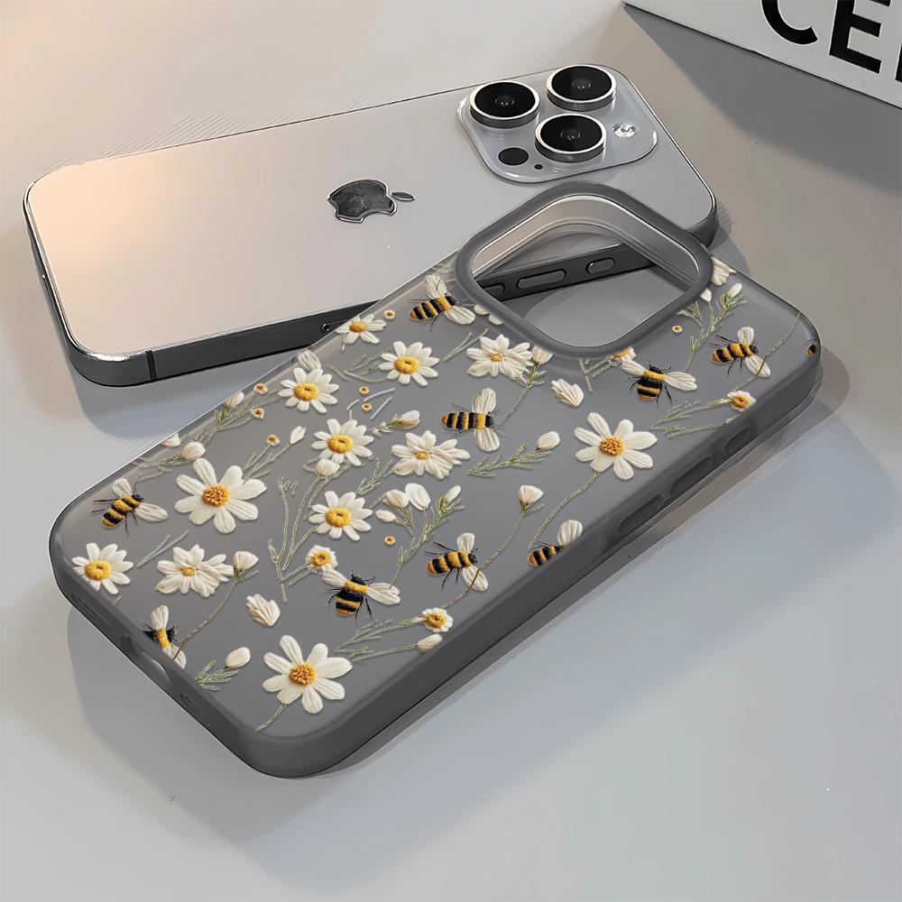 Bees Collect Pollen Phone Case For IPhone 17 16 15 14 Plus 13 12 11 Pro MAX 17 Air 16E Screen Protector Casing Shockproof Cover
