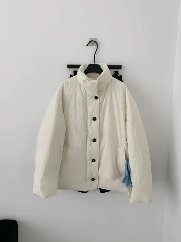 Yuyan, simple basic versatile stand-up collar warm short white duck down jacket women's new autumn and winter coat