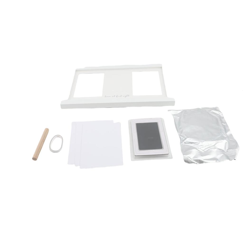 Pet Foot Print Frame Kit Back Support Design Density Board Pawprint Tabletop Picture Frame Kit