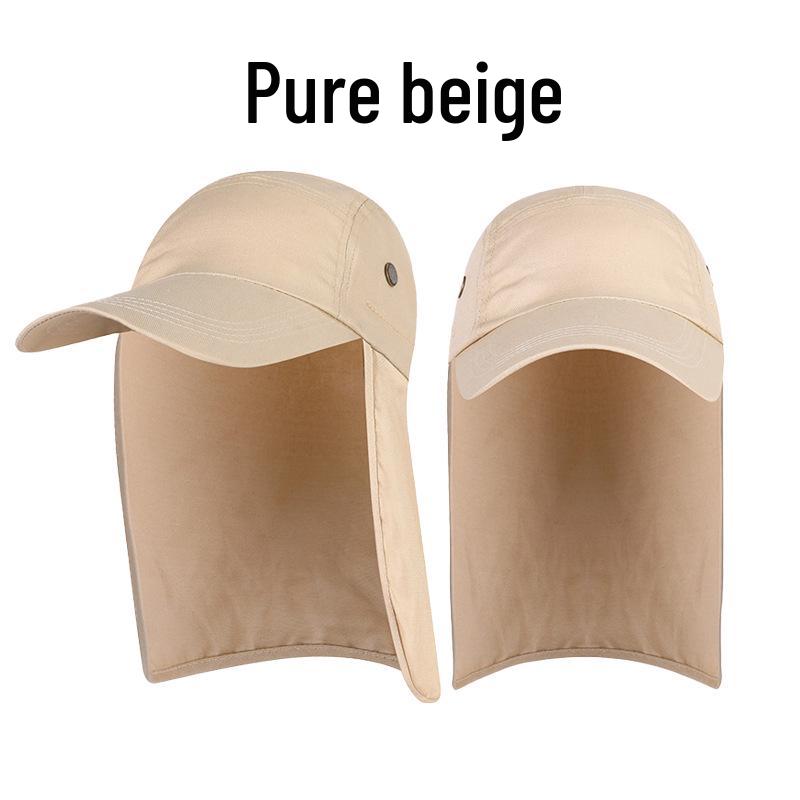Men's Summer Sun Hat with UV Protection & Face Cover for Outdoor Activities