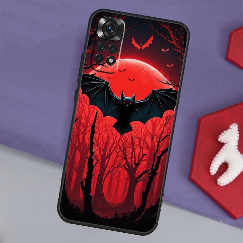 Gothic Horror Bats Full Moon Funda For Xiaomi Redmi Note 14 13 12 11 Pro 9 10 9S 10S 11S 12S Redmi 14C 10C 12C 13C Case