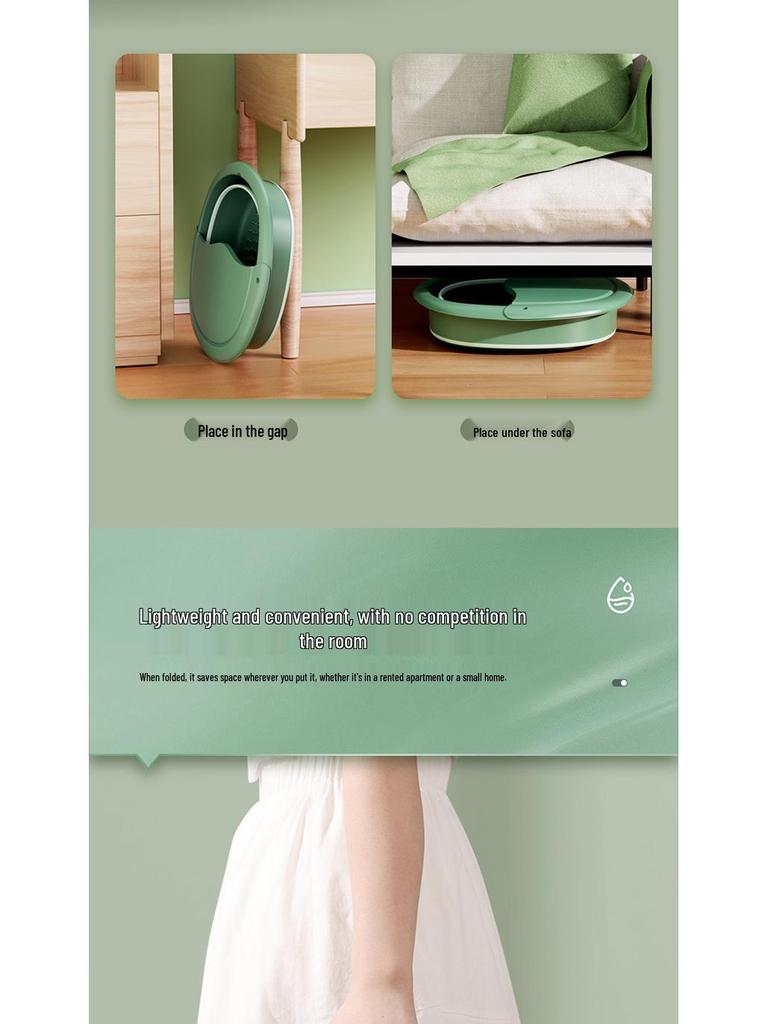 Compact Foldable Foot Bath with Massage & Calf Fumigation Basin