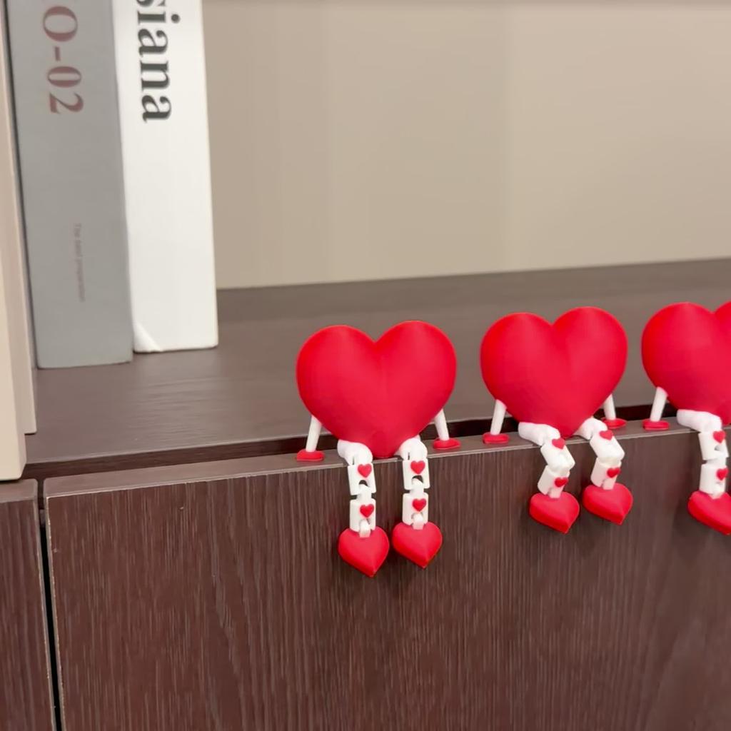 3D printed heart-shaped decorative ornament suitable for indoor outdoor room office romantic desktop desk entrance ornament