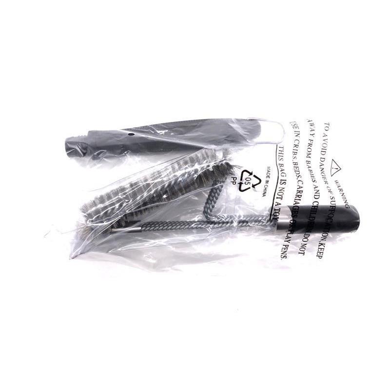 Removable Head Handle Stainless Steel Barbecue Cleaning Brush