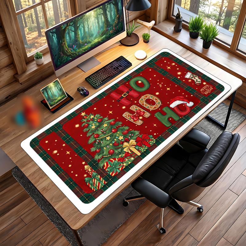 Christmas Printed Mouse Pad Non Slip Desk Mat For Office Gaming Home Use Holiday Gift