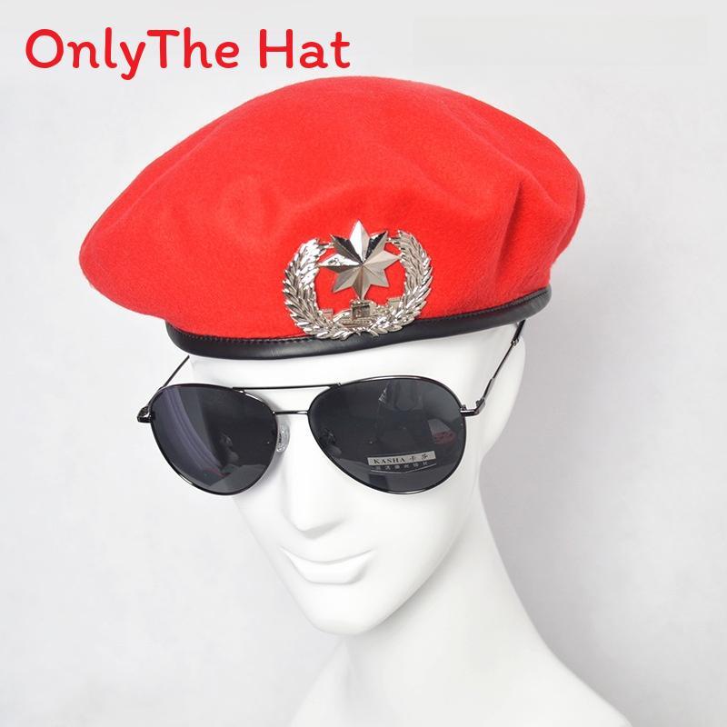 Marvel Logo Wool Beret Hat With Retro British Style And Uv Sunshade For Adults