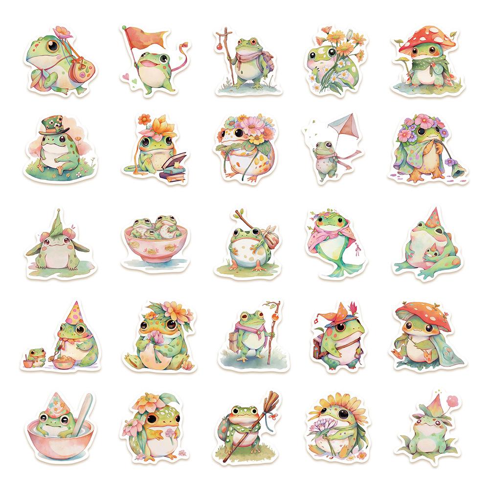 10/30/50PCS Cute Cartoon Colorful Fat Frog Stickers Decals DIY Motorcycle Suitcase Helmet Waterproof Funny Graffiti Sticker Pack
