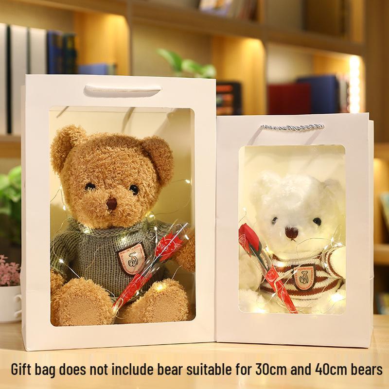 Teddy Bear Plush Hoodie Doll - Cute Activity Gift with Logo Print