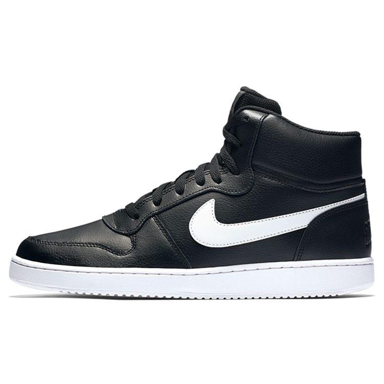 Nike EBERNON Scarpe da Skateboard Mid top da Uomo Nero Bianco AQ1773-002