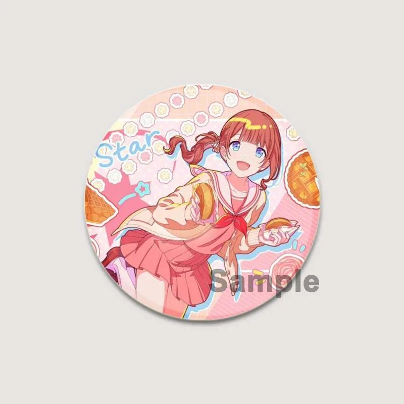 32/44/58mm Project SEKAI Blaszany Pin Okrągły Kreskówkowy Wpinany Broszki na Plecak Ubrania Akcesoria Odznaka Kolekcjonerska Anime Dekoracja Słodki