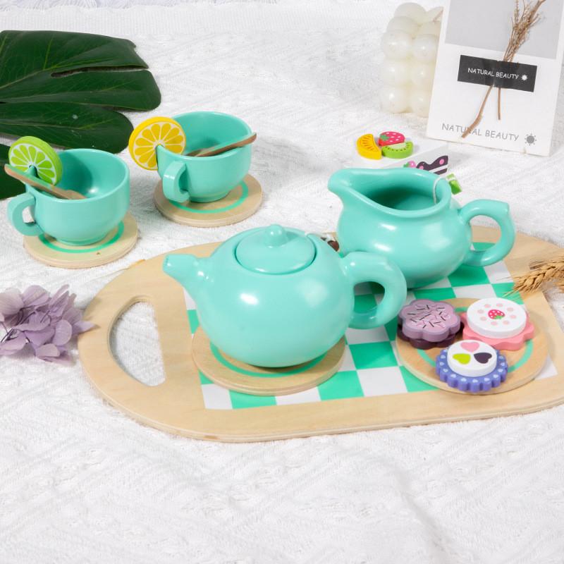 Kids Tea Kitchen Set With Cakes Teapots For Family Interaction And Creativity