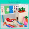 Wooden Montessori Sixinone Coin Box With Color Matching For Kids Educational Toy