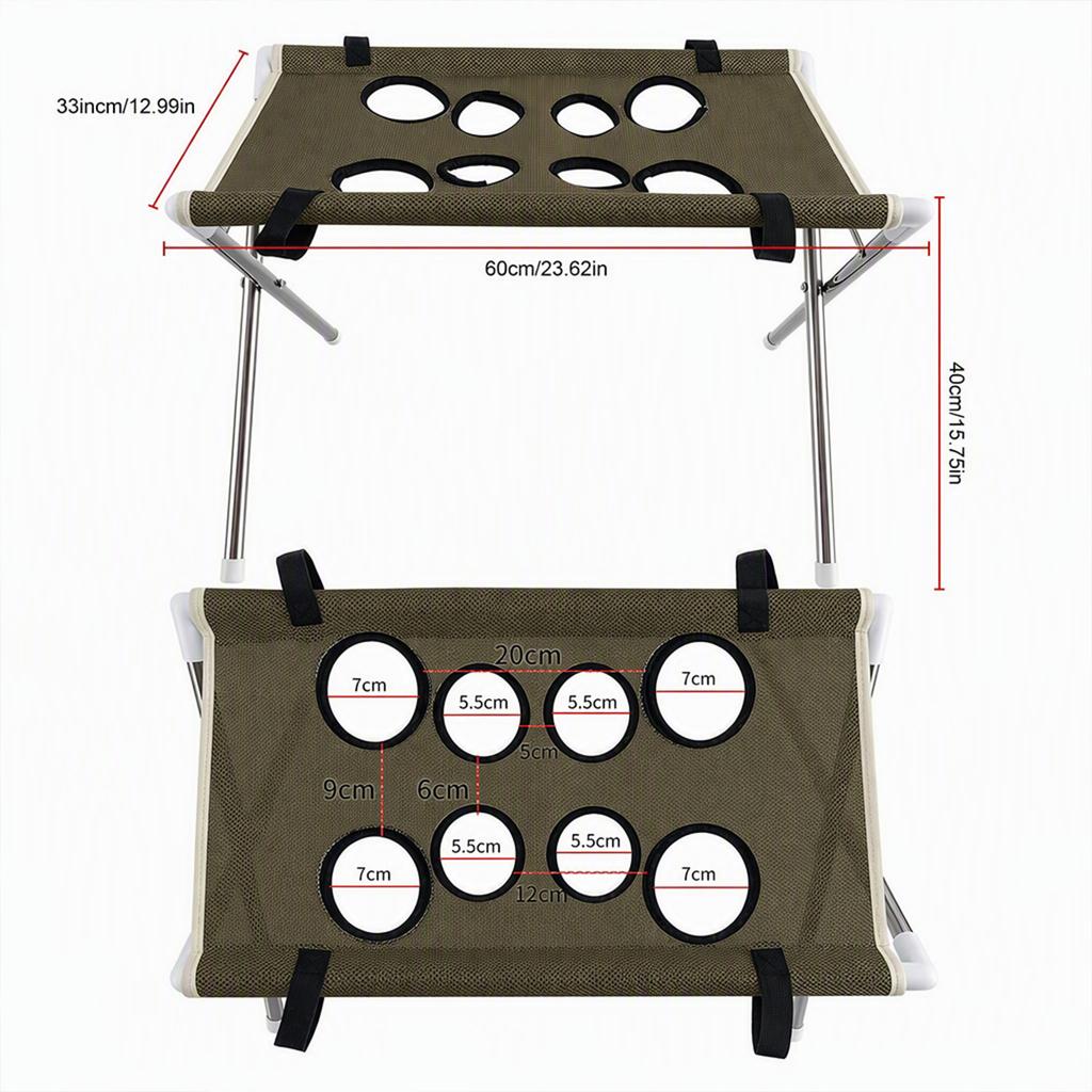 Foldable Pet Grooming Table Secure Strap Breathable Hanging Harness with Eight Holes for Picking Ears Nail Clipping Home