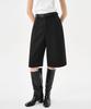 Laneonkyulleoseu Straight Bermuda Belt Wool Pants_Black