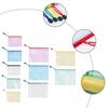 10Pcs Mesh Zipper Pouch A5 A6 Plastic Zip File Folders Document Organizer for School Office Supplies Travel Storage Bags