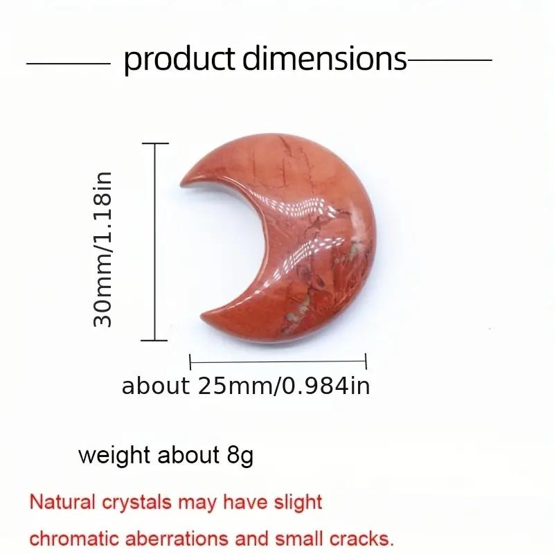 

5/10 шт. 25x30 мм Натуральный камень Кристалл Без отверстия Резьба Луна Домашний декор DIY Аксессуар для изготовления ювелирных изделий Материал Randomly 5 pieces