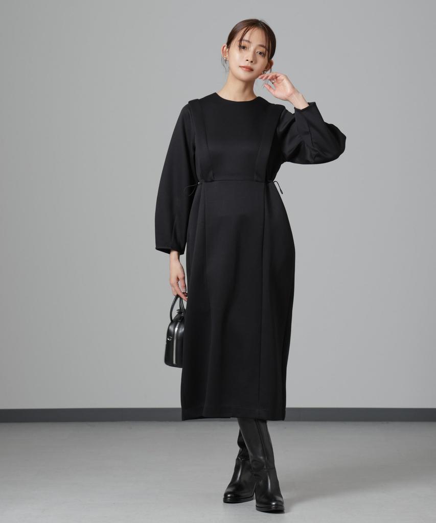 Nano Universe Twill Cardboard F Women's Dress, 010, Black, 669-4219341