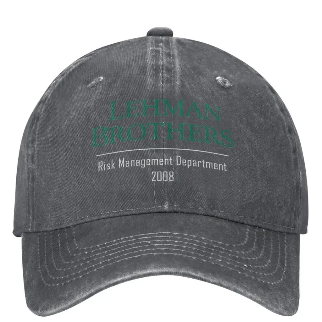 LehUnisex Brothers Risk UnisexageUnisext DepartUnisext  Washed Baseball Cap Bank Logo Trucker Hat Unisex Unisex SunProof Baseball Caps