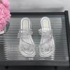 Fashion Women's Slippers Flat Beach Deluxe 2024 Rubber-soled Crystal Comfortable Platform Slippers Casual and Lightweight sandals women