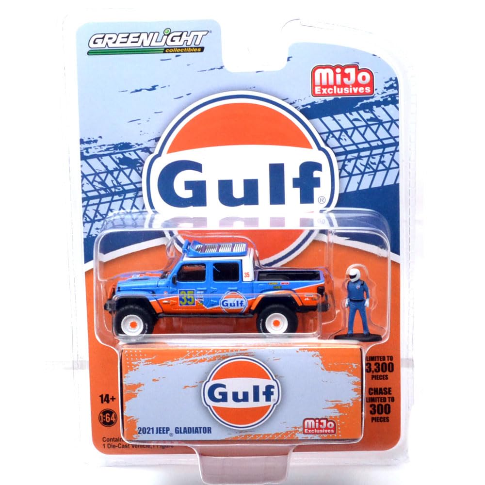 GREENLIGHT 164 Scale MiJo Exclusive - 2021 Jeep Gladiator Gulf with Figure