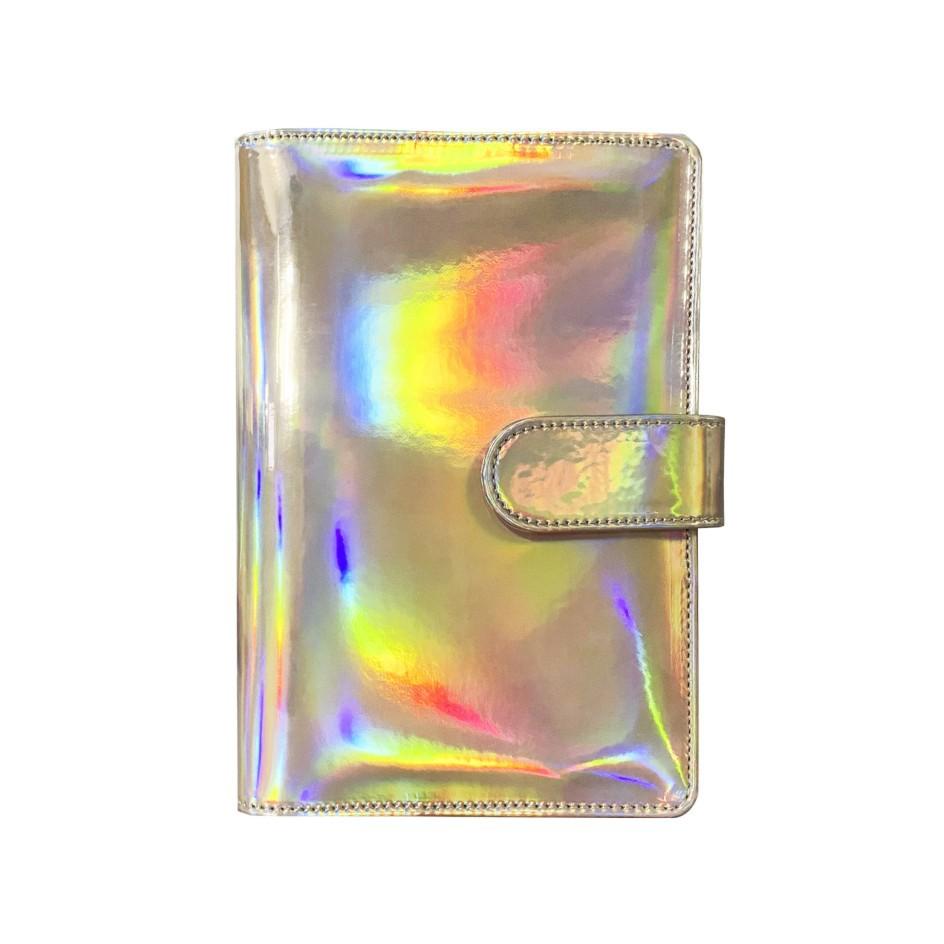 In Stock Cross-border Foreign Trade A6 Colorful Macaron PU Notebook Laser Cash Budget Gift with Price