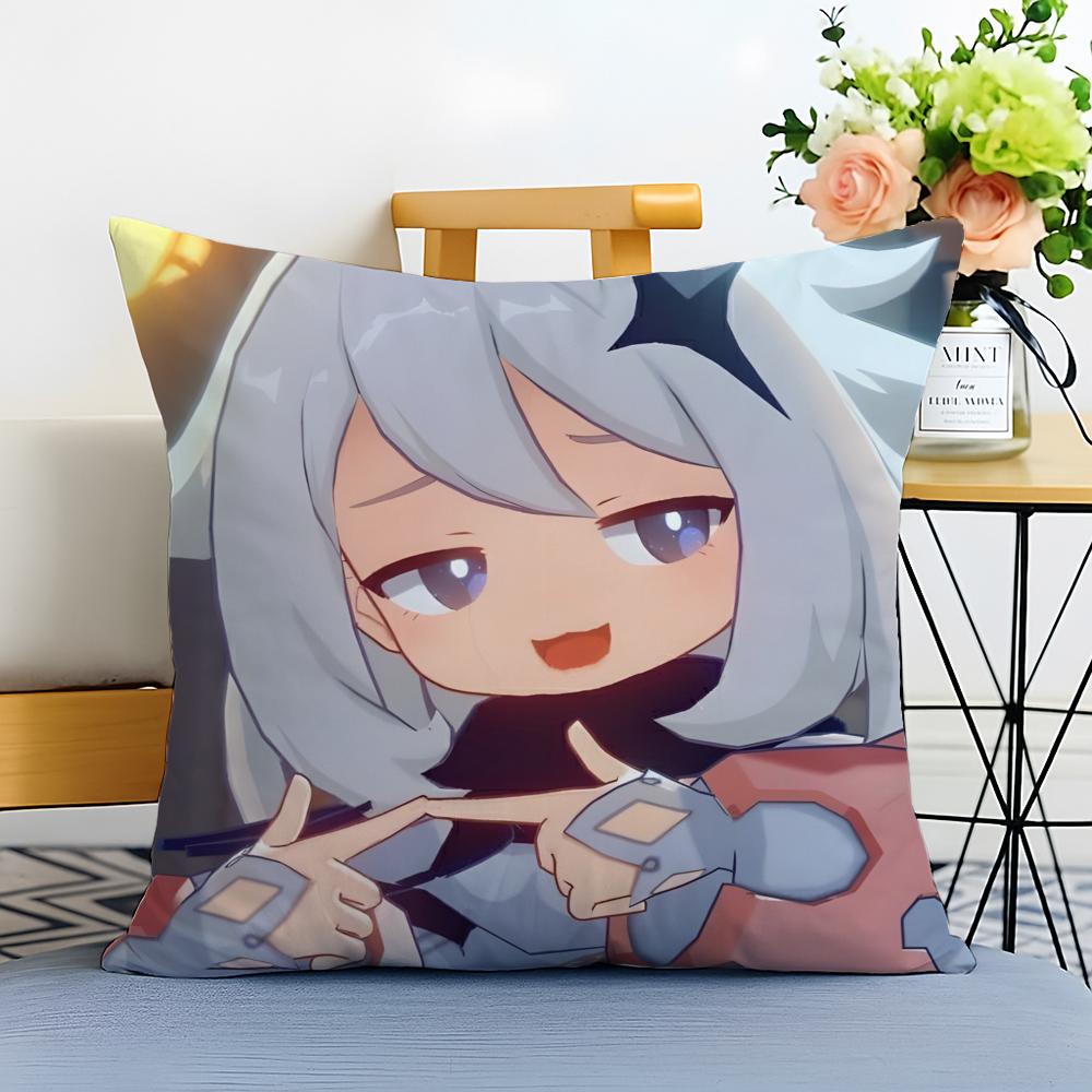 Hot Games Genshin Impact Cushion Cover Washable Linen comfort Soft for Sofa Bed Cozy Home Room Decor