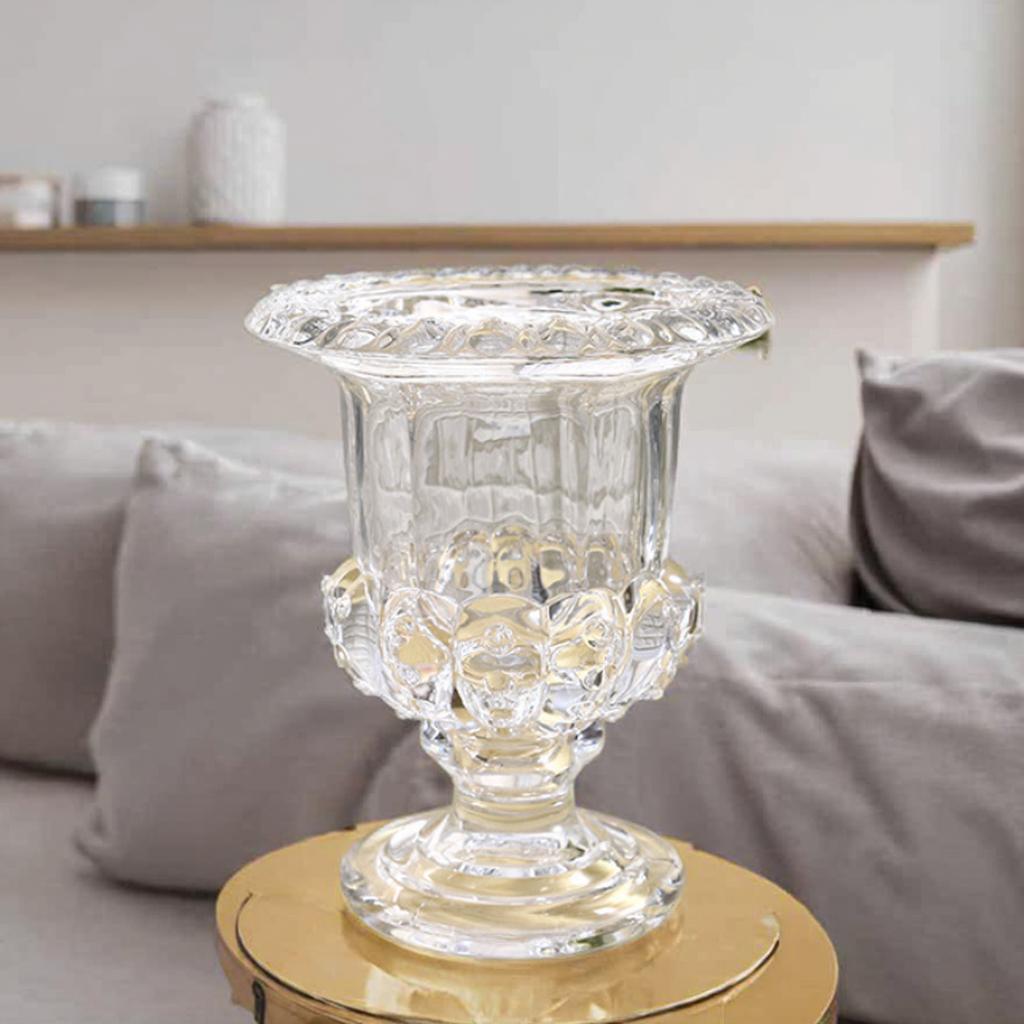 Vaso Alto da Pavimento di Lusso Stile Nordico Moderno Piccolo da Tavolo Vetro Trasparente di Lusso per Arredamento Casa PC per Soggiorno Cucina Grande