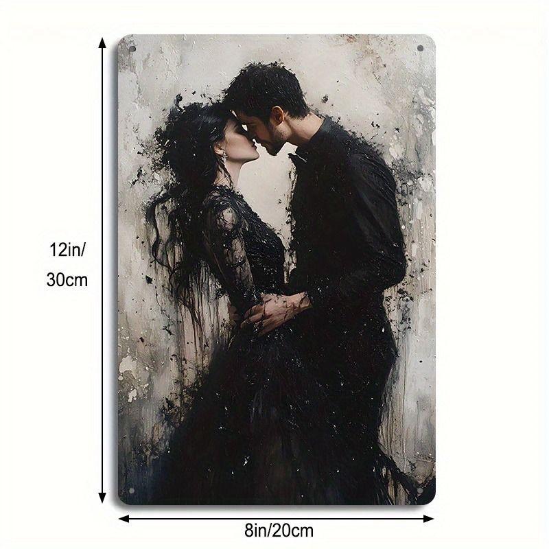 

Vintage Valentine s Day Metal Decorative Painting Gift for Couples Bedroom Living Room Cafe