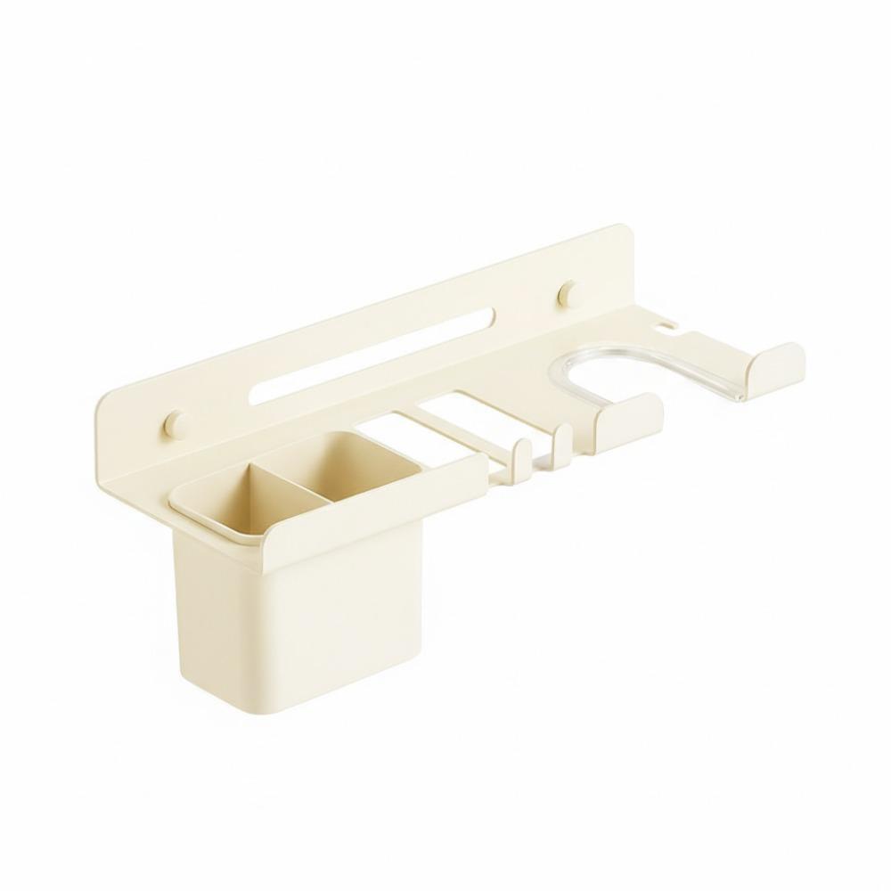 Space Saving Blow Dryer Hanger Wall Mounted Curling Iron Shelf Hair Dryer Holder  Comb