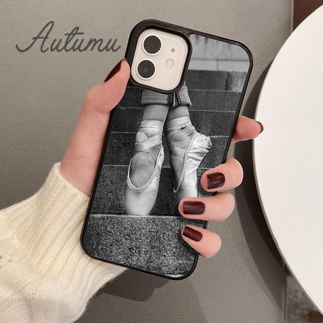 Taneční boty Ballet Ballerina Pouzdro na telefon pro iPhone 11 12 13 14 Pro Max mini X XR XS SE 2020 6S 7 8 Plus Galaxy S21 S22 shell