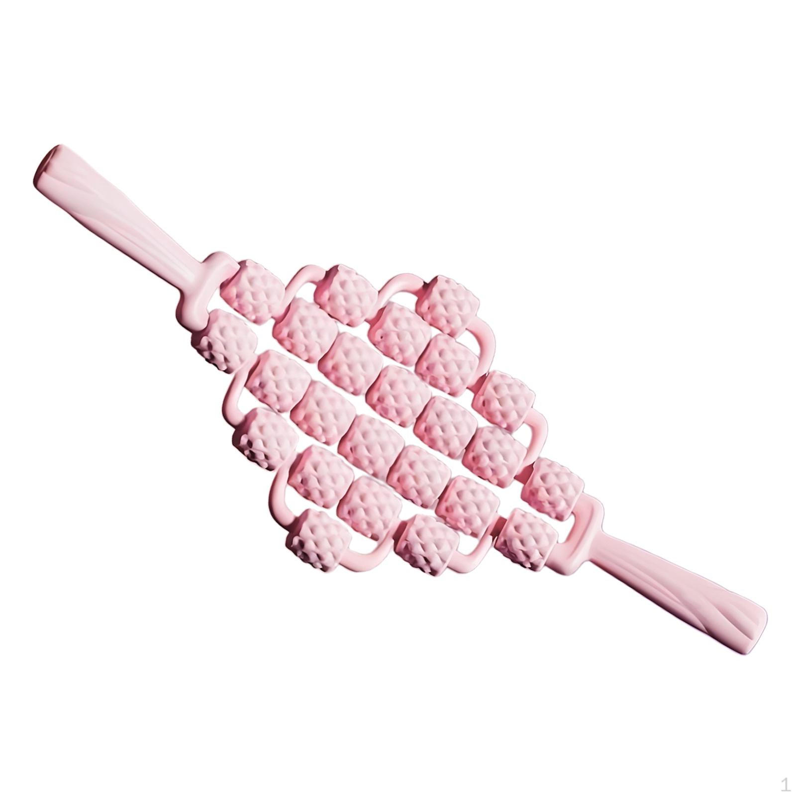 

Массажный ролик для тела, Портативные расслабляющие палочки для упражнений для спины, Тренажерный зал, Ягодицы, розовый