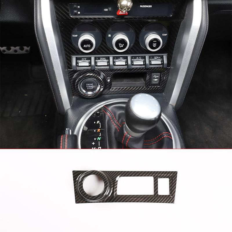 

For Toyota 86 For Subaru BRZ 2012-2026 ABS Carbon Fiber/Red Car One-Button Start Switch Cover Trim Sticker Car Accessories