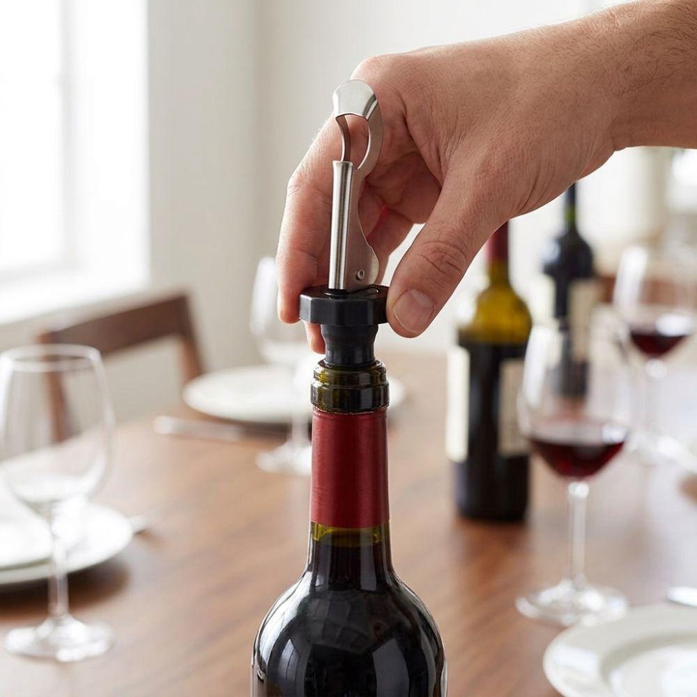 5pcs Silicone Manual Beverage Stopper Leakage Proof Design Airtight Seal Plug Champagne