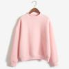 Damen-Sweatshirt mit einfarbigem Rollkragen, langen Ärmeln und Samt