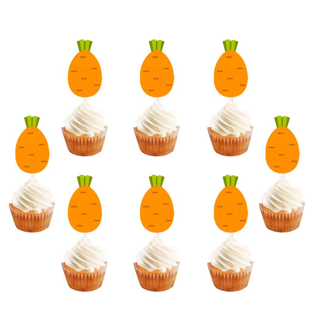 12 Easter Party Cakes, Small Flag Toppers, Party Decorations, Cupcakes, Paper Cup Flag Toppers Set