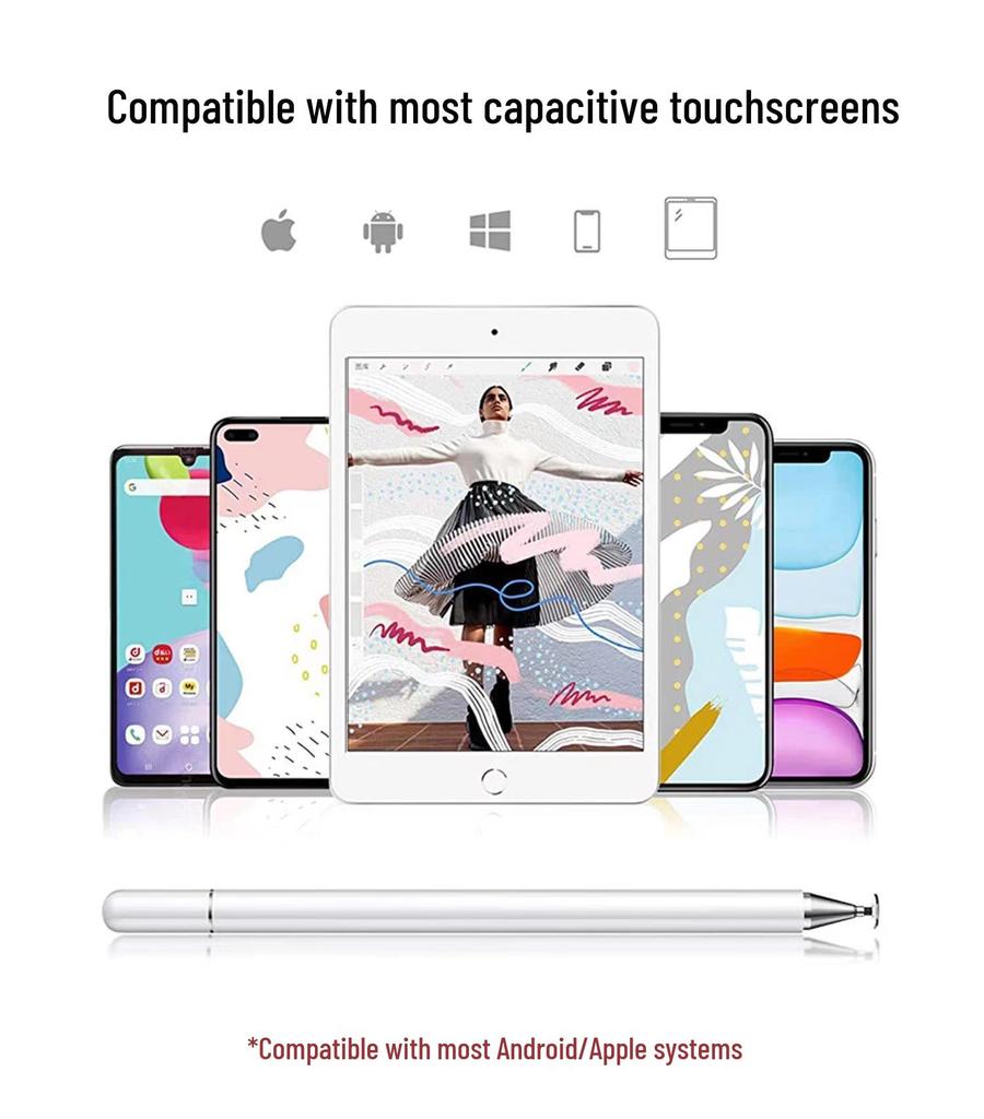 Magnetic Stylus with Replaceable Nibs for Apple & Android Devices
