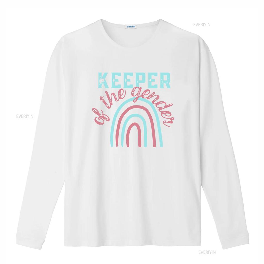Keeper Of The Gender T Shirt Cute Baby Reveal Party Perfect for Her Announcement vintage Washed Comfortable Versatile graphic