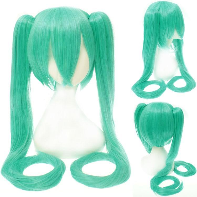 28 Colori Mi Ku Parrucca Cosplay Lunga Resistente al Calore Capelli Sintetici Code di Cavallo con Clip Feste di Halloween Parrucche + Cuffia per Parrucca Snow Mi Ku