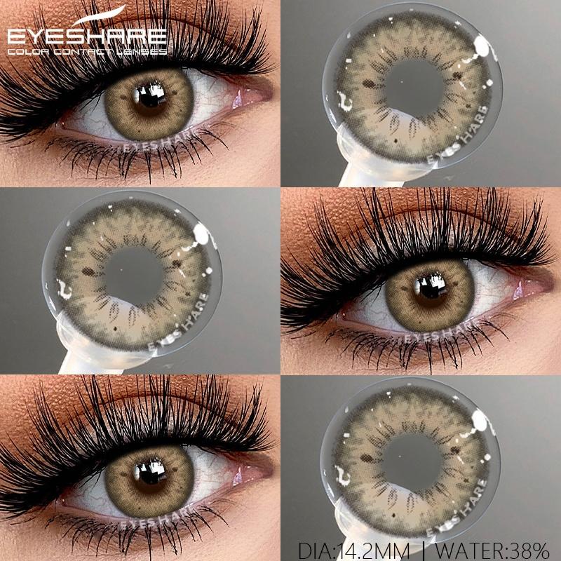 1 Pair Colored Pupils for Brown Color Eyes Green Eye Contacts Cosmetics Natural Blue Eye Lenses for Makeup Gray Pupils