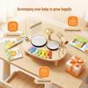 Multifunctional Wooden Music Table: Children's Educational Drum & Xylophone Toy for Boys & Girls