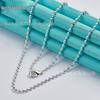 West Lake 45cm Silver Round Bead Necklace