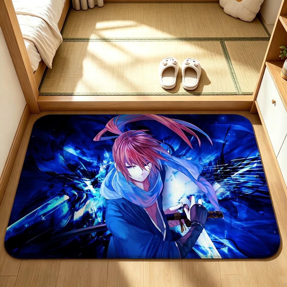 Rurouni Kenshin Floor Mat Bedroom Carpet, Bathroom Foot Mat, Doormat, Non-Slip Absorbent Multi-Use