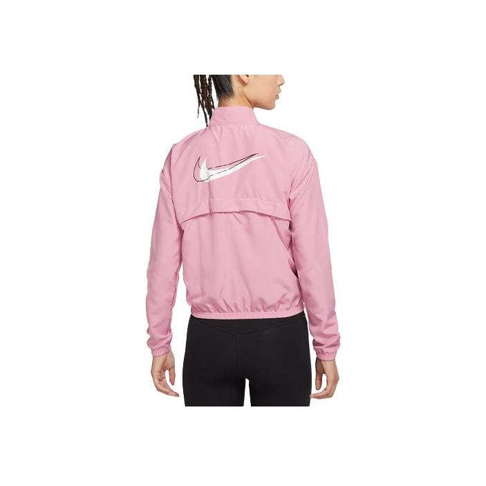 Nike Dri-FIT Swoosh Run Reflective Logo Print Packable Stand Collar Jacket Women Jacket Pink DD4926-630