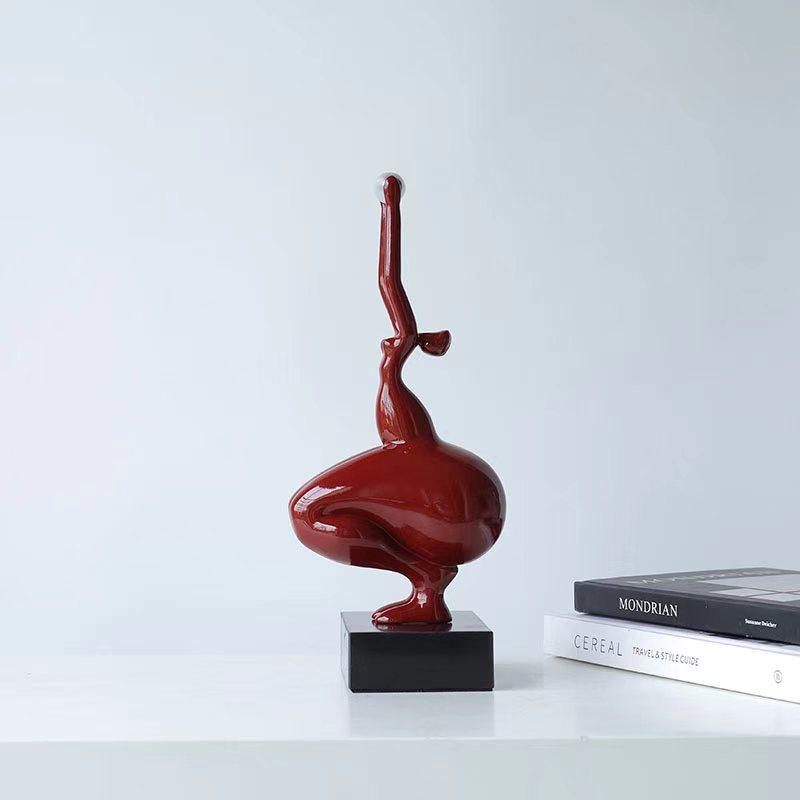 

Miniature Resin Sculptures Yoga Girl Statue Figurines Modern Abstract Art Sculpture for Room Bedroom Decoration Accessories