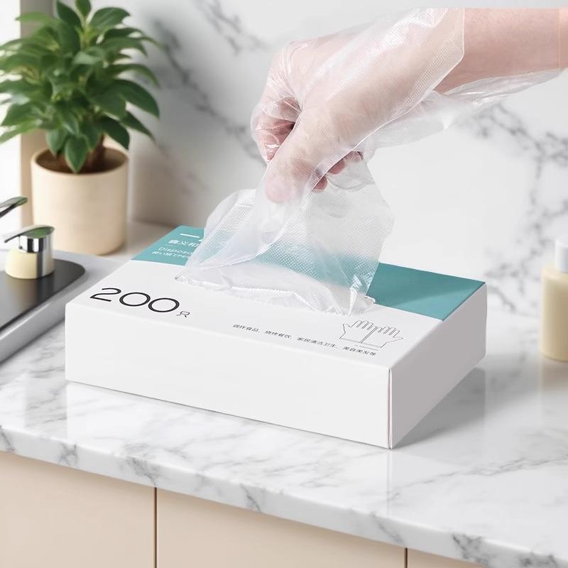 

400 pcs [Newcomer Special] Food-Grade Disposable Transparent Gloves - Thickened and Wear-Resistant