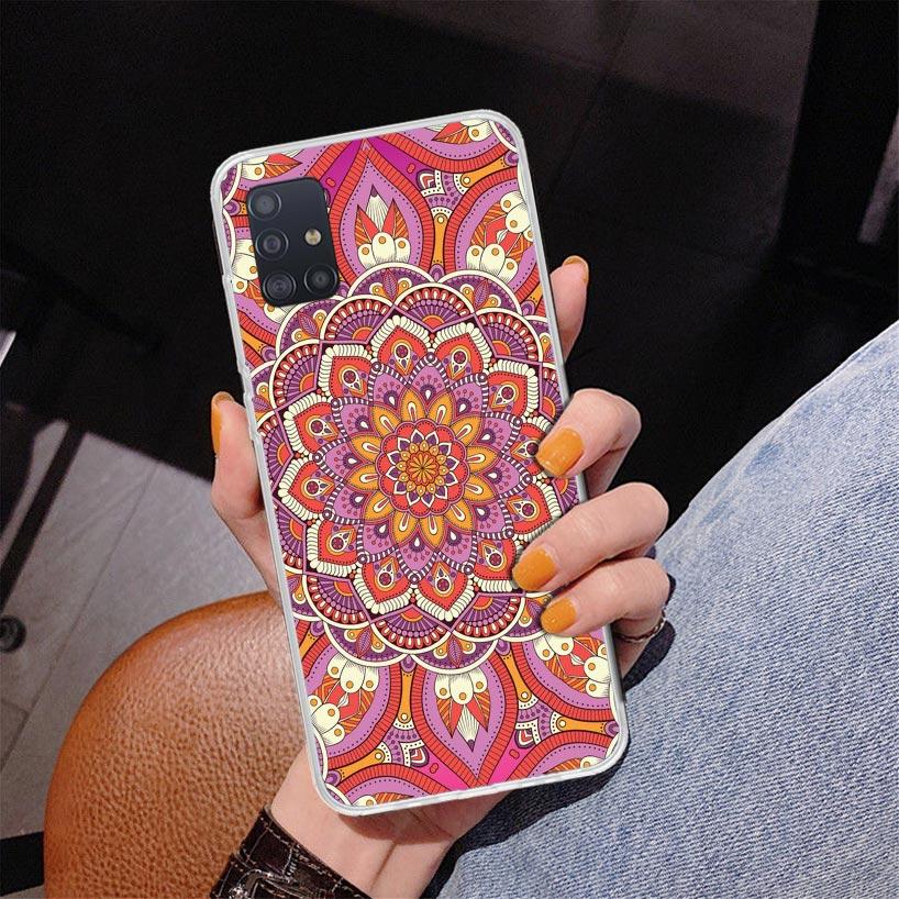 Totem Mandala Colorful Flower Phone Case For Samsung Galaxy A52 A32 A22 A12 A51 A31 A50S A30S A20S A10S Note 20 Ultra 10 Plus S1