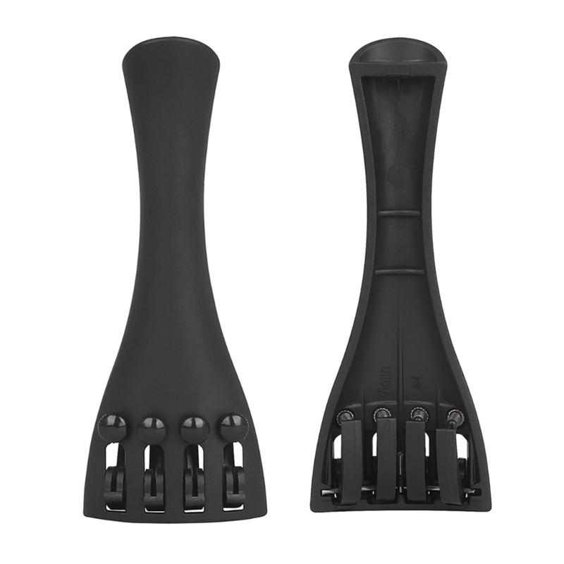 Carbon Fiber Violino Fiddle Tailpiece with 4 Fine Tuners Violin Composite Tailpiece for 4/3 4/4 Violin Accessories