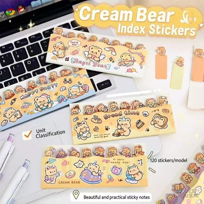 

Kawai Supplies Gifts Cute Bear Sticky Notes Creative Cream Bears Row Up N Times Stick Cartoons Indexes Lovely Message Paper