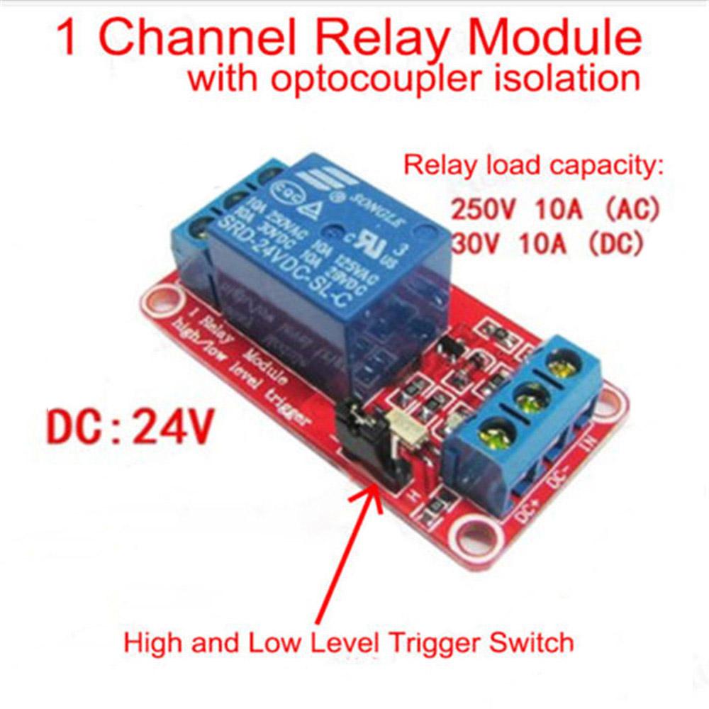 5V 9V 12V 24V One 1 Channel Relay Module Board Shield with Optocoupler Support High and Low Level Trigger