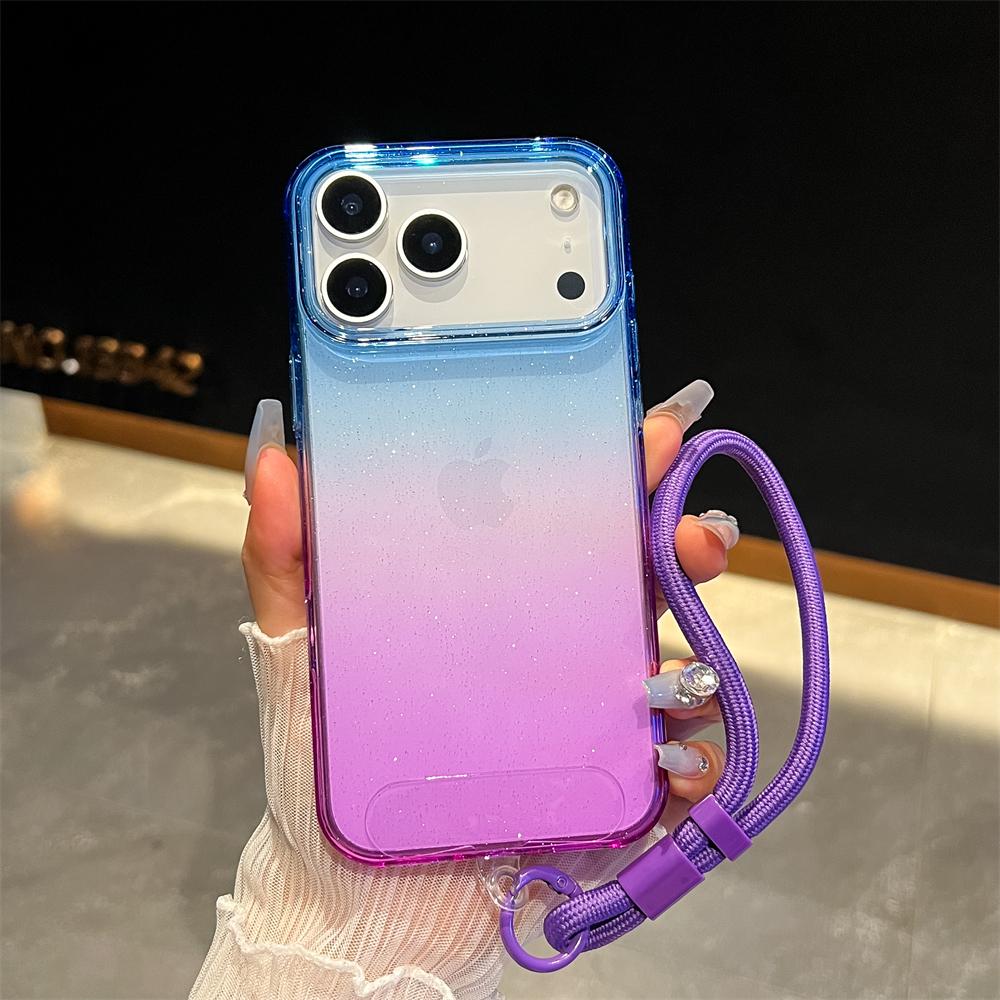 Luxury Dopamine Gradient Color Clear Acrylic Case For IPhone 17 Air 16 15 14 Plus 13 12 Pro Max Shockproof TPU Bumper Hard Cover